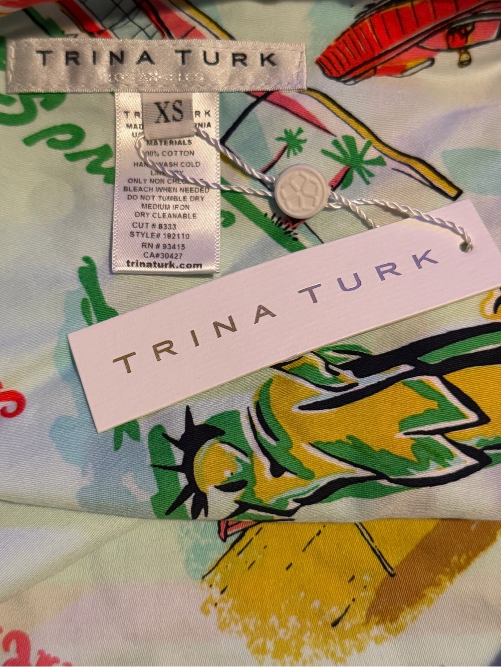 Trina Turk Reversible Colorful Print Backless Halter Tie-Back Top - NWT - Picture 3 of 4